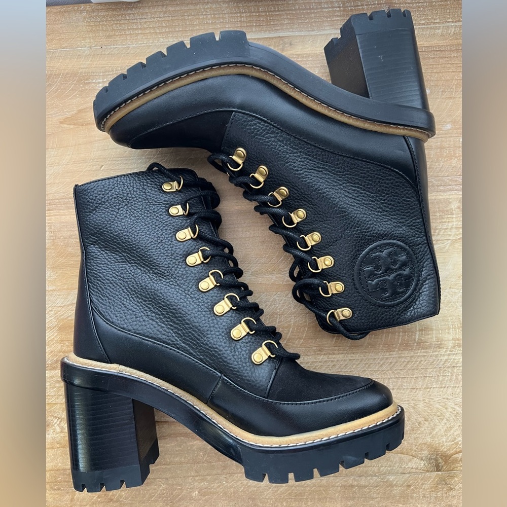 Tory Burch Miller 95mm Lug Sole Bootie Size 6 In Perfect Black New - Picture 5 of 11
